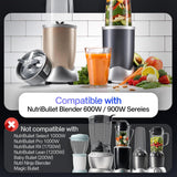 NutriBullet 600W and 900W compatible blade chart with unsupported models