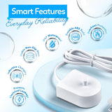 Sonicare charger smart features including inductive charging and non-slip base