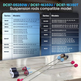 Karoxy Washer Suspension Rods - 4-Pack Aftermarket Replacement Compatible with Select Samsung Top-Load Washers (Cross-Reference: DC97-16350, DC97-05280) - Not OEM